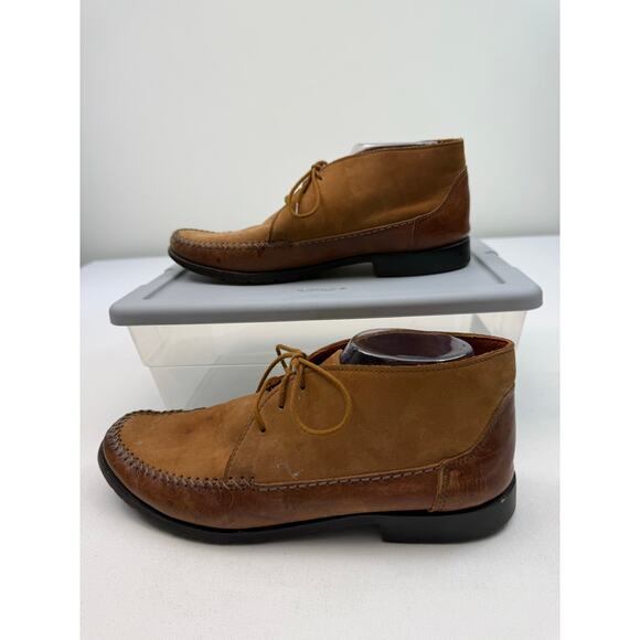 Bruno Magli Brown Leather Chukka Boots Made in Italy Men’s 10W main image 5